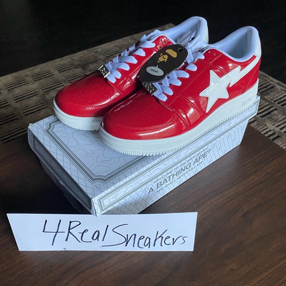Bape Other - Bapesta Bathing Ape Shoe M2 low Red